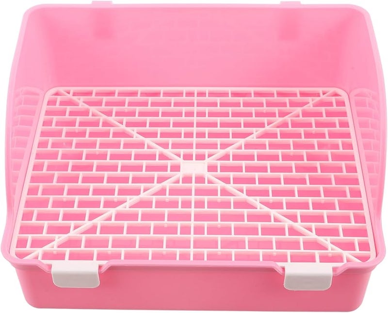 Pink Large Rabbit Litter Box Potty Trainer Corner Bedding for Guinea Pigs Hamster Chinchilla - Image 1