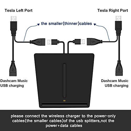 VXDAS Wireless Charger, Dual 10W QI Wireless Phone Charging Pad M3 Car Center Console for Tesla Model 3 Accessories Panel with 7pcs Custom Cup Mat Center Console Liner mat-Upgrade - Image 4