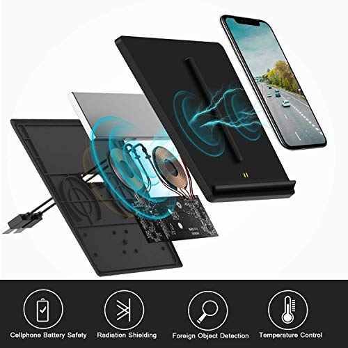 VXDAS Wireless Charger, Dual 10W QI Wireless Phone Charging Pad M3 Car Center Console for Tesla Model 3 Accessories Panel with 7pcs Custom Cup Mat Center Console Liner mat-Upgrade - Image 5