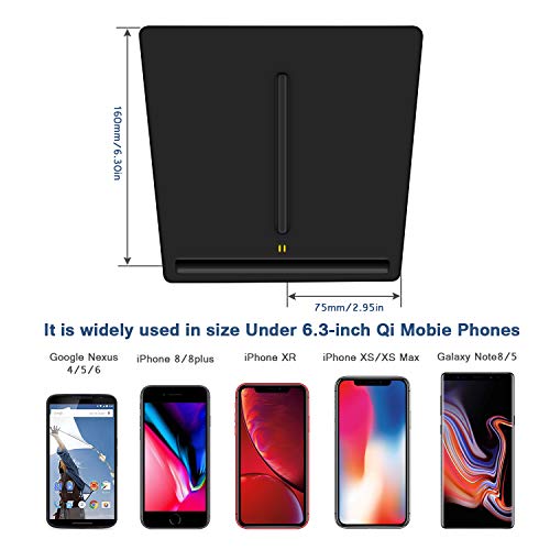VXDAS Wireless Charger, Dual 10W QI Wireless Phone Charging Pad M3 Car Center Console for Tesla Model 3 Accessories Panel with 7pcs Custom Cup Mat Center Console Liner mat-Upgrade - Image 3