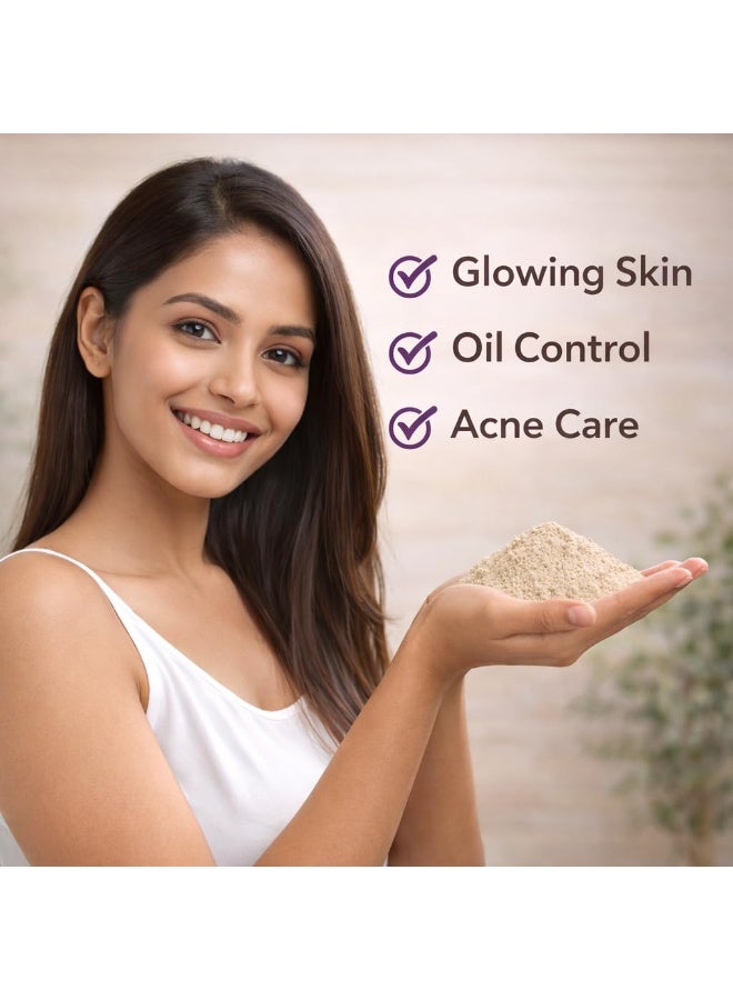 Sanfe Multani Mitti Powder | 100g | Fuller Earth Clay for Face Mask Pack Routine | Natural Skin Cleanser Format | Ubtan Style Powder for Women Care | Oil Absorbing FacePack | 100% Natural - Image 5