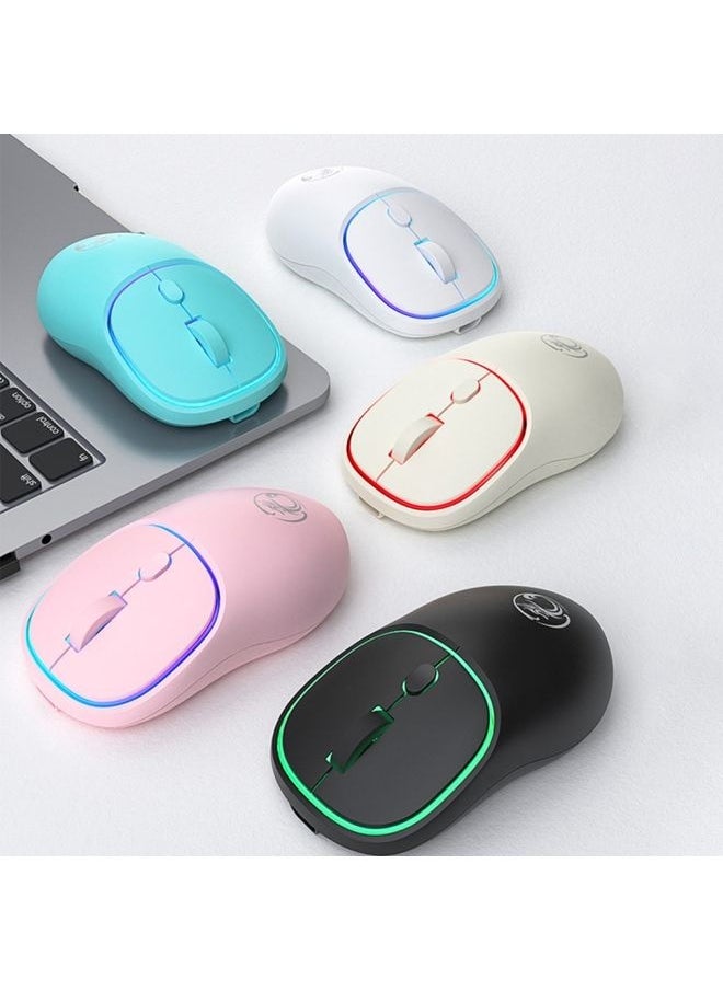 NIBEMINENT iMICE W-618 Rechargeable 4 Buttons 1600 DPI 2.4GHz Silent Wireless Mouse for Computer PC Laptop (Blue)  - Image 3