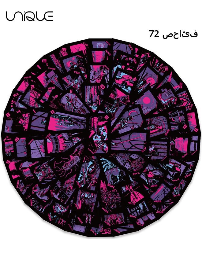 Unique 72PCS Black Purple Graffiti Sticker，Vinyl Waterproof Stickers for Water Bottles Laptop Phone Computer Guitar, Gifts for Teens, Girls, Fans - Image 1