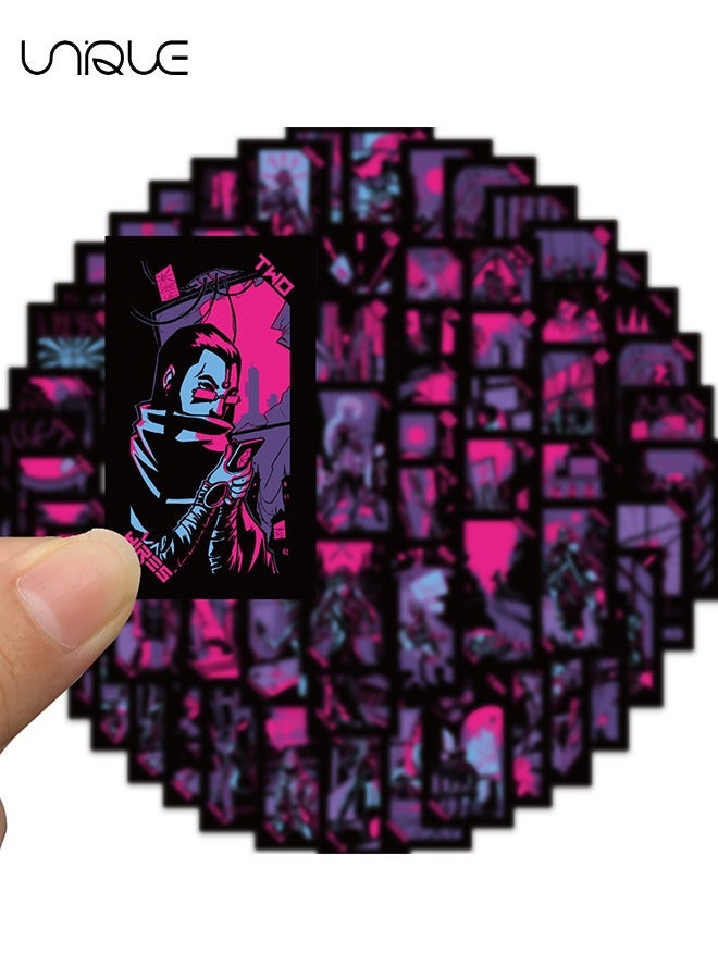 Unique 72PCS Black Purple Graffiti Sticker，Vinyl Waterproof Stickers for Water Bottles Laptop Phone Computer Guitar, Gifts for Teens, Girls, Fans - Image 3
