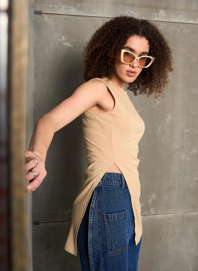 ساسافراس بلوزة قطنية بيج نسائية