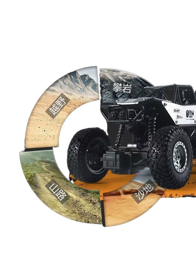 null - Alloy Large Remote Control Off-road Vehicle High-speed Four-wheel Drive Climbing Charging Electric Remote Control Car Children Boys Toy Racing Car-Color:High-speed Four-wheel Drive Off-road Climbing Car [high-end Black] Upgraded Version + Warranty-Scale:Official Website Standard [1 Set Of Battery Life] + Full Set Of Accessories - Image 1
