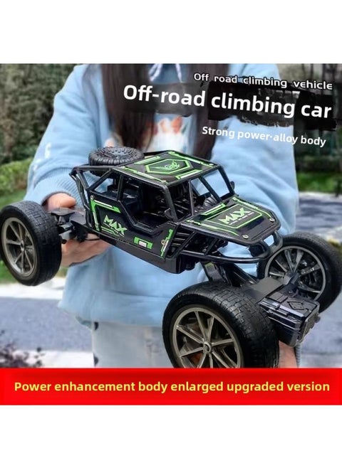 Alloy Large Remote Control Off-road Vehicle High-speed Four-wheel Drive Climbing Charging Electric Remote Control Car Children Boys Toy Racing Car-Color:High-speed Four-wheel Drive Off-road Climbing Car [high-end Black] Upgraded Version + Warranty-Scale:Official Website Standard [1 Set Of Battery Life] + Full Set Of Accessories