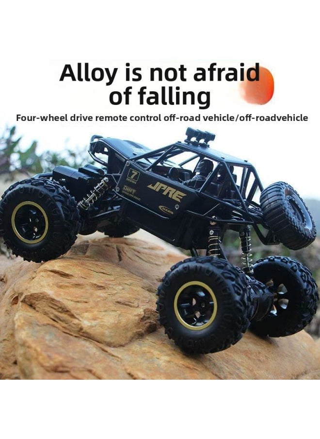null - Alloy Large Remote Control Off-road Vehicle High-speed Four-wheel Drive Climbing Charging Electric Remote Control Car Children Boys Toy Racing Car-Color:High-speed Four-wheel Drive Off-road Climbing Car [high-end Black] Upgraded Version + Warranty-Scale:Official Website Standard [1 Set Of Battery Life] + Full Set Of Accessories - Image 1