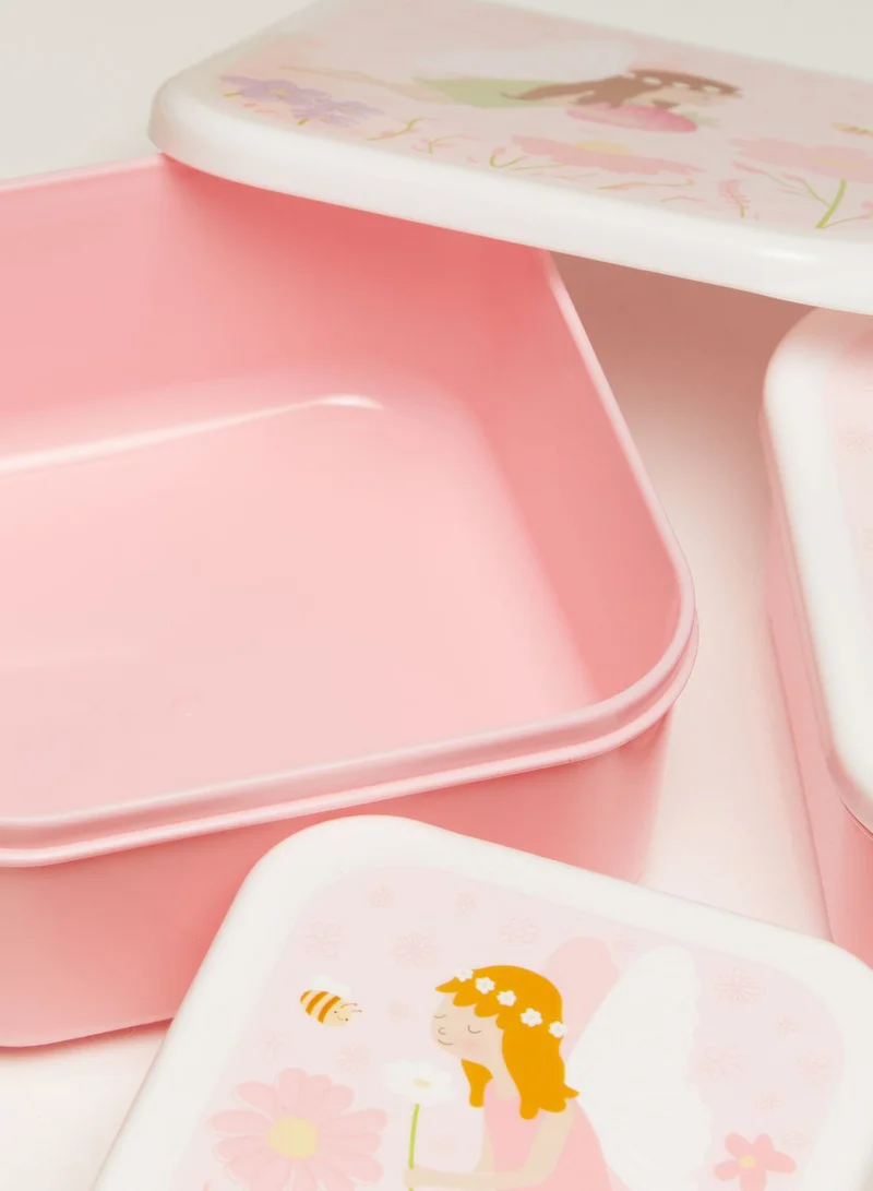 Sass & Belle Set Of 3 Fairy Lunch Boxes