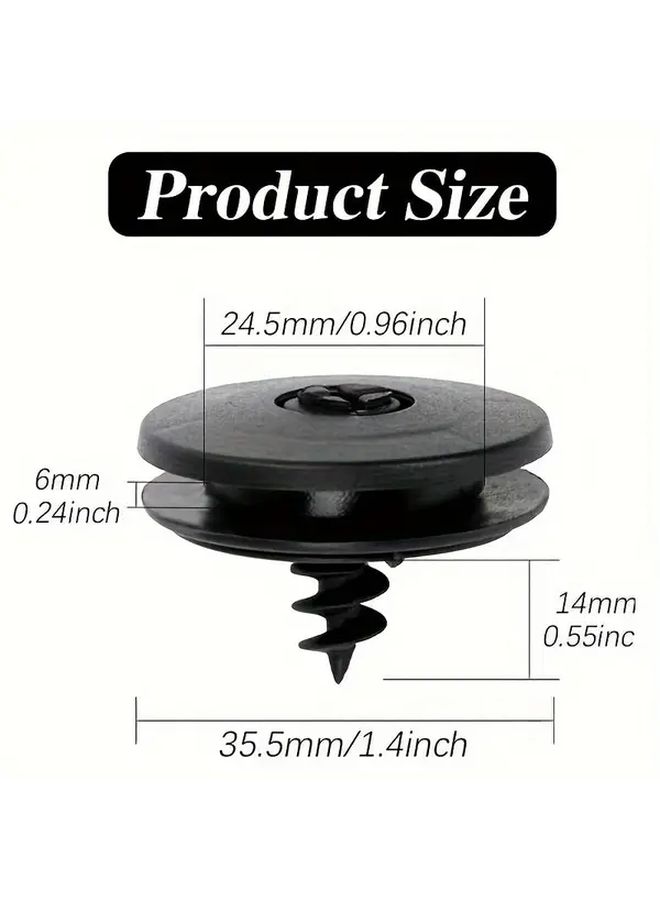 Universal Car Foot Mat Anti Slip Buckles Set Of 10pcs Plastic Rotating Fixing Buttons - Image 2
