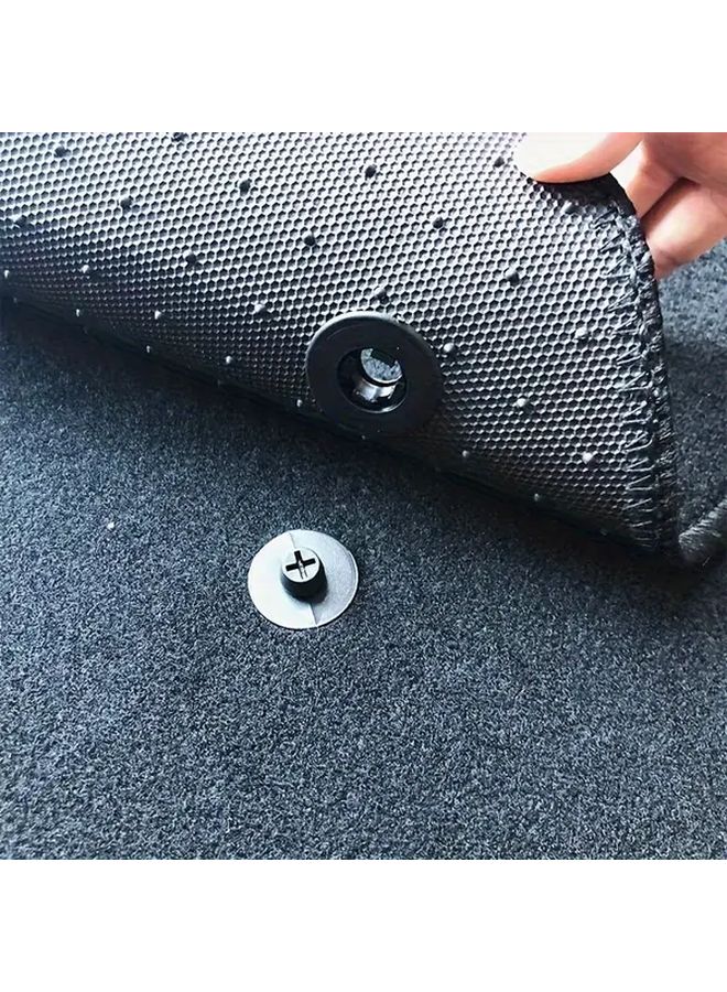 Universal Car Foot Mat Anti Slip Buckles Set Of 10pcs Plastic Rotating Fixing Buttons - Image 4