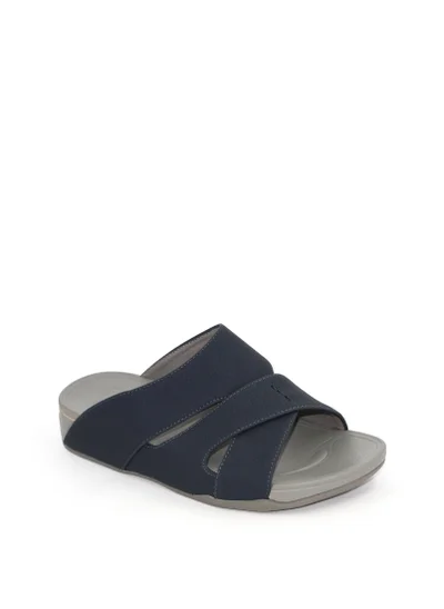 Geoomnii Carl1 Traditional Arabic Sandals for Boys – Comfortable Slip-On Style for Everyday Wear -Navy