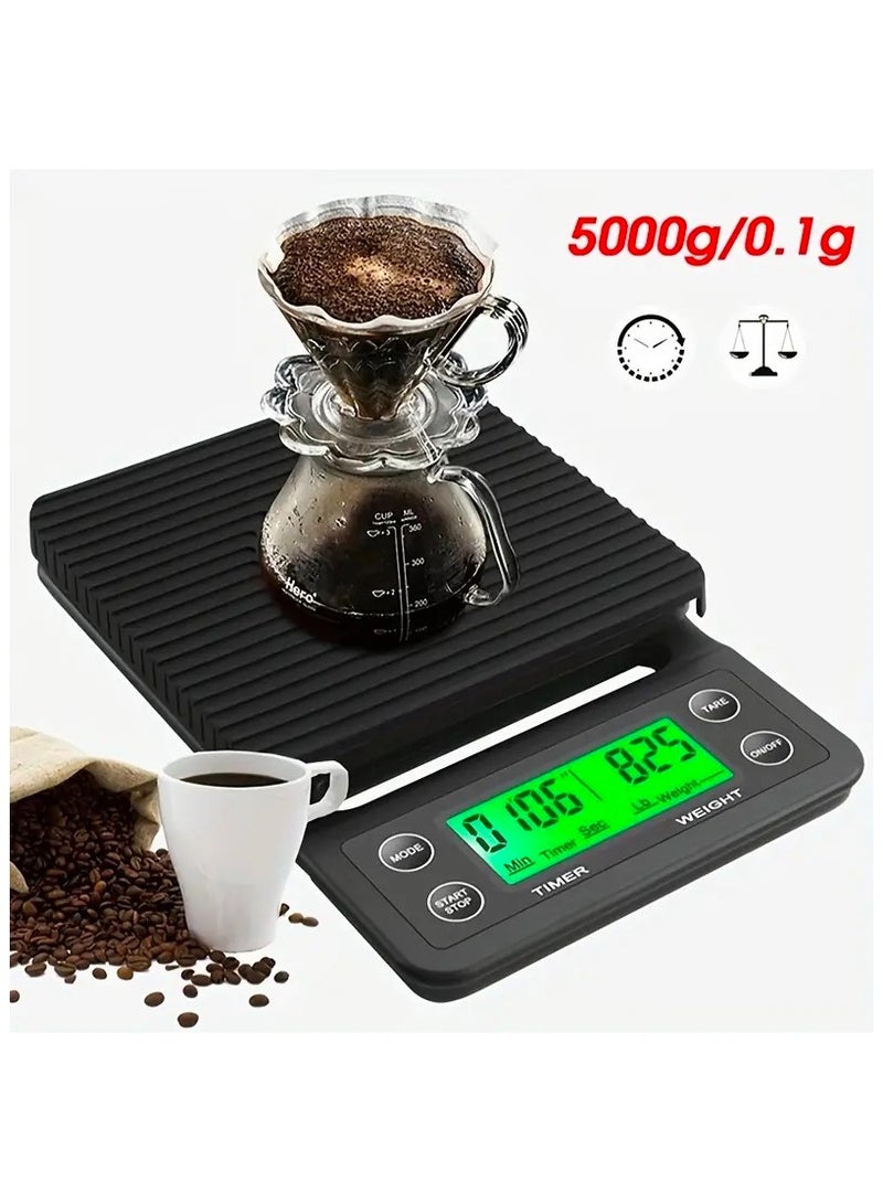 Coffee Drip Scale, Accurate Electric Kitchen Scale with Large Clear LCD Display, Coffee Scale with Timer and Batteries  - Image 1