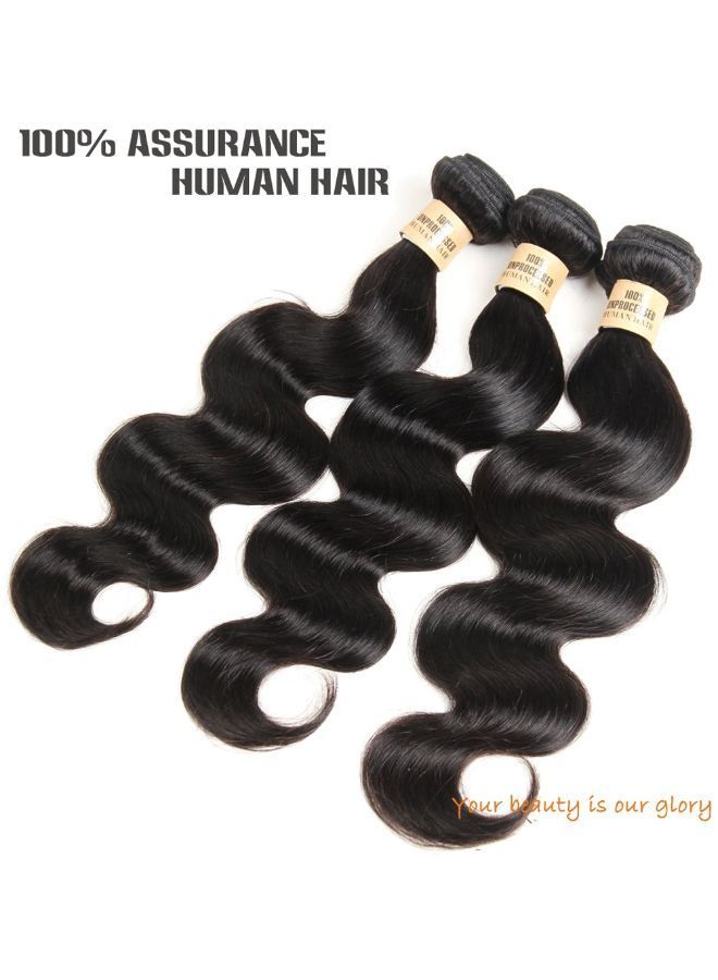 نيبمينينت وصلات شعر بشري طبيعي متموجة من 3 قطع أسود - Image 2