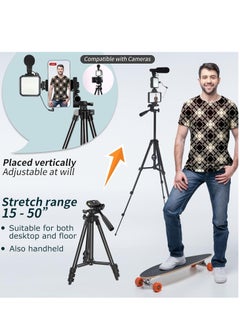 JAJEEK YouTube Video Recording Kit for Beginners – Complete Vlogging Setup with 18" LED Ring Light, Tripod, Microphone, Phone Holder, and Remote Control – Ideal for Vloggers, Streamers, and Content Creators  - Image 4