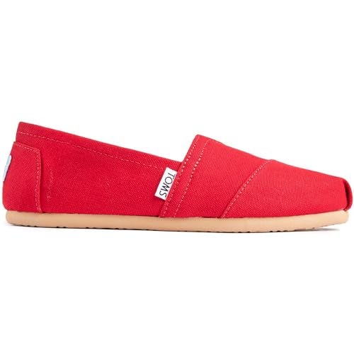 TOMS Women's Alpargata Core Loafer Flat, Red, 36 - Image 2