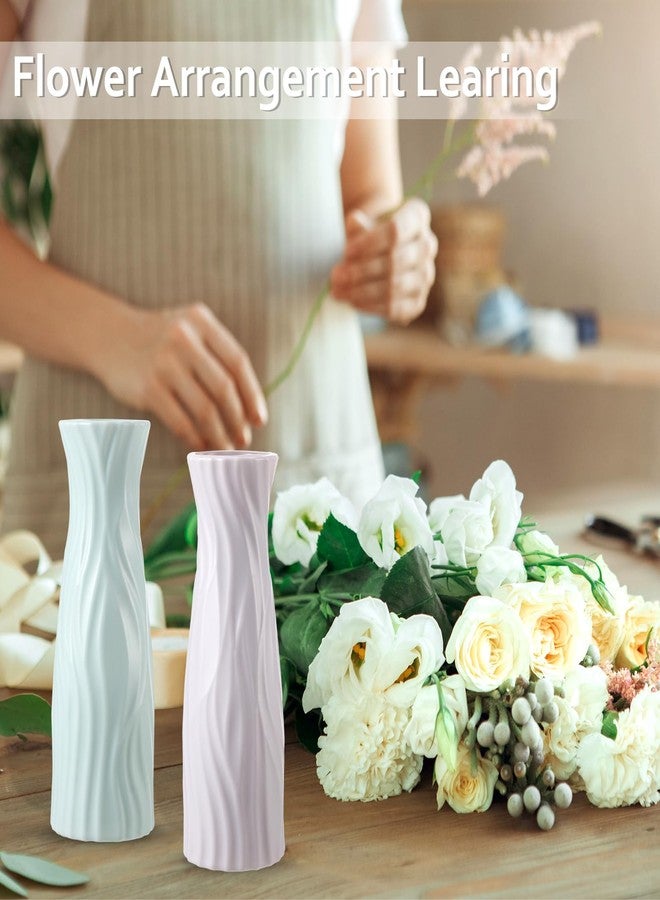 FRIUSATE 12 Pack Plastic Flower Vase Bulk, Flower Vases for Centerpieces, Tall Bud Vase for Wedding Decor Small Unbreakable Bouquets Vase for Living Room Wedding Table Flowers Decor, 4 Color - Image 4