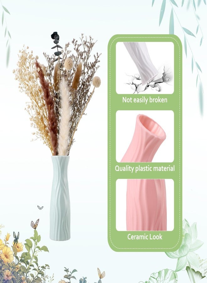FRIUSATE 12 Pack Plastic Flower Vase Bulk, Flower Vases for Centerpieces, Tall Bud Vase for Wedding Decor Small Unbreakable Bouquets Vase for Living Room Wedding Table Flowers Decor, 4 Color - Image 3