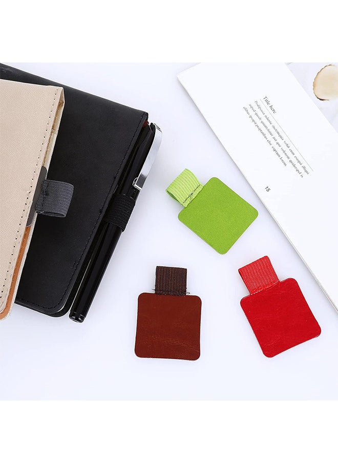 Depend Pen Loop Holder Set, Pen Loop Self Adhesive Elastic Journal Leather Pencil Holder Loop Strong Adhesive Fit Any Size Pens For Notebooks, Journals, Calendars, Planners Desk 6 PCS 6 Colors  - Image 4