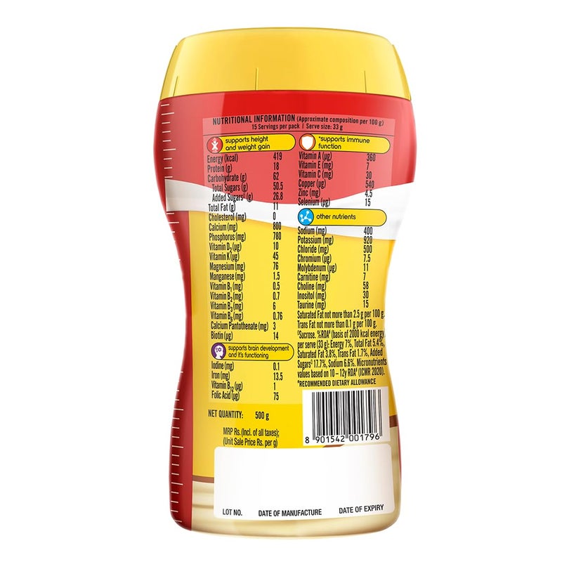 Complan Nutrition and Health Drink Kesar Badam, 500gm (Jar) - Image 2
