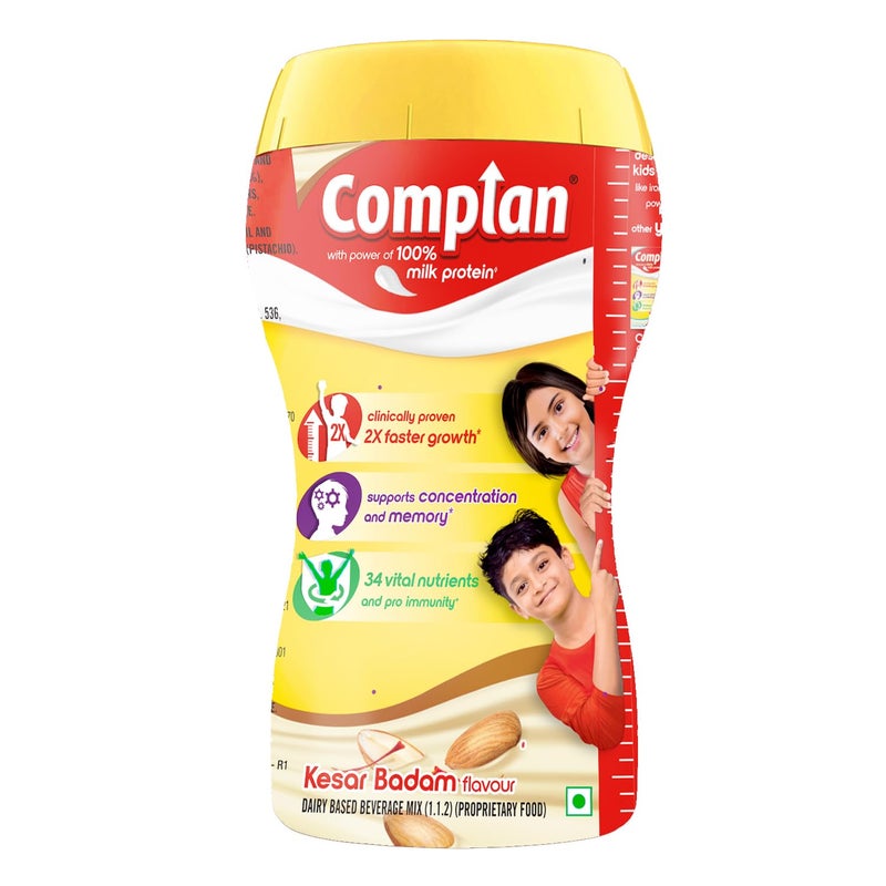 Complan Nutrition and Health Drink Kesar Badam, 500gm (Jar) - Image 1