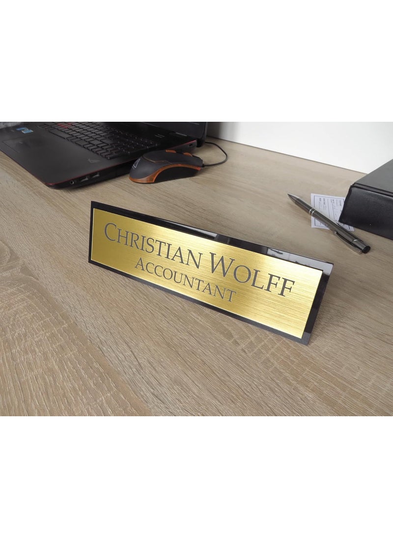 TEAKWOOD Name Plate For Table Name Plate For Docter teacher Prof Advocate Police Principal  - Image 1