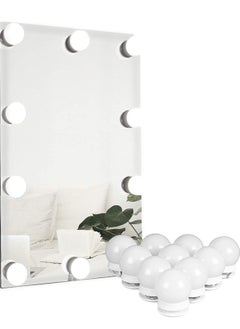 Generic Stepless Dimmable 10-LED Vanity Mirror Light Bulb Kit in White for Dressing Tables and Makeup Stations  - Image 2
