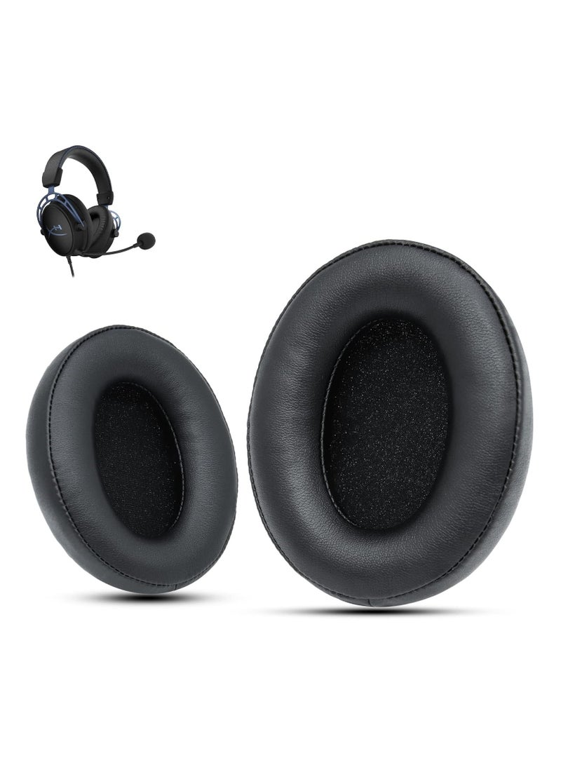 Earpads Replacement for HyperX Cloud 2,Cloud 3 Cloud Ear Pads for HyperX Cloud Stinger/Cloud Flight/Cloud II/Cloud Alpha Wireless/Cloud Core/Mix Headphones,Black - Image 1