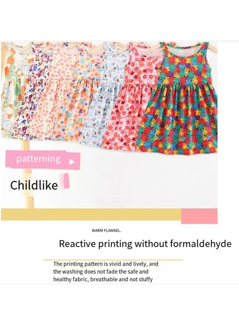 Loquat Summer Girls' Universal Printed A-line Dress 1PCS  - Image 2