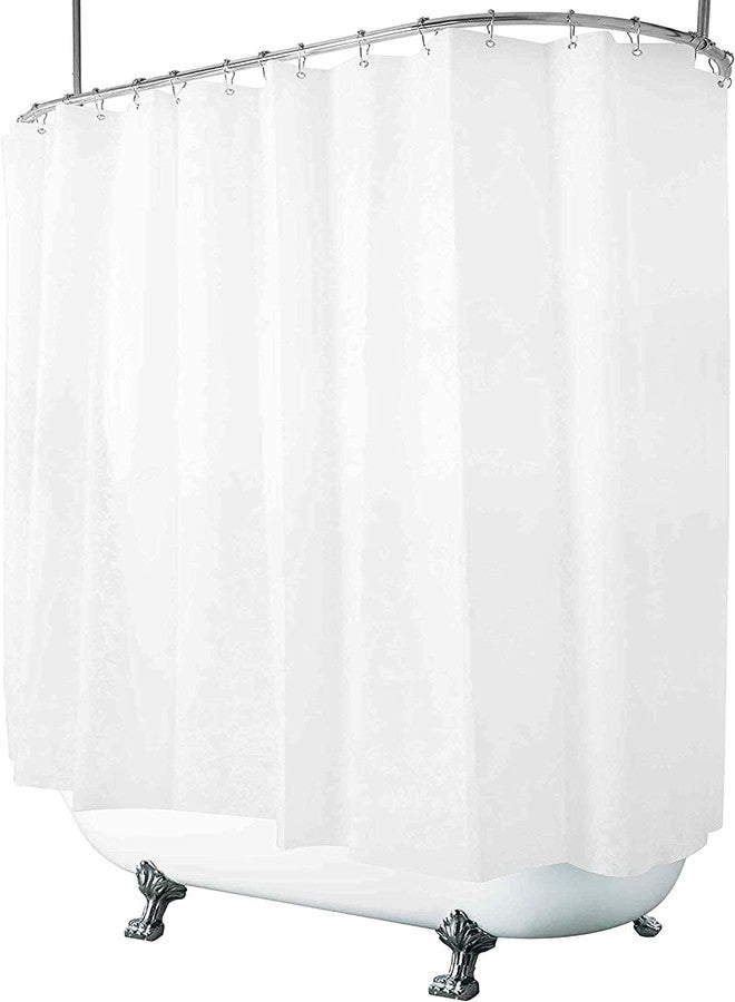 De-Mediocre Clawfoot Tub Shower Curtain 180x70 Inch White Liner All Warp Around Extra Wide 36 Metal Hooks Vinyl Bath Curtain for Clawfoot Stand Up Tub Bathroom PEVA Waterproof Liner - Image 1