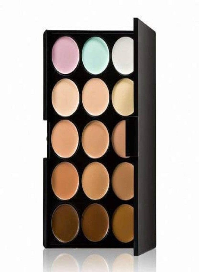 MKSL 15 Color Contour Concealer Palette With Professional Makeup Brush (Pack of 2) - Image 2
