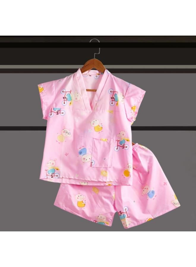 Generic New Disposable Bath Clothes Children's Sweat Clothes Cartoon Sauna Clothes Children's Clothes Bathrobe Hotel Bathhouse Soup Spring Massage Clothes