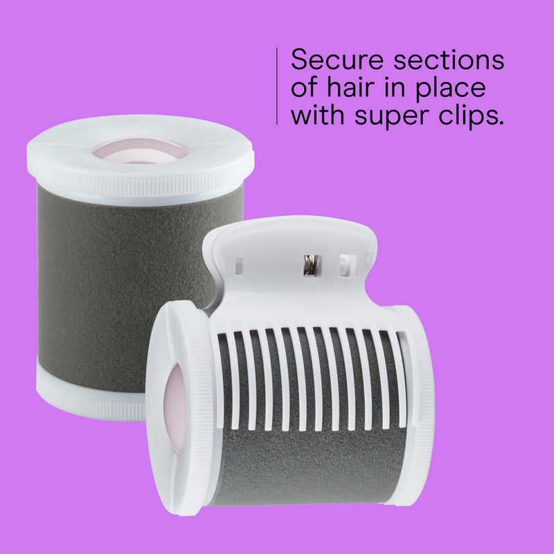 Conair Hot Rollers for Long, Medium & Short Hair, 8 Ceramic Flocked 2-Inch Heated Hair Rollers with Clips, Hot Curlers for Women, Volume & Curls, Amazon Exclusive, Lilac - Image 4