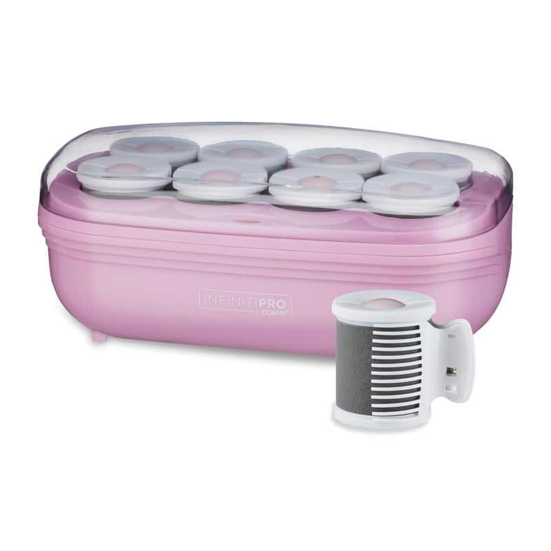 Conair Hot Rollers for Long, Medium & Short Hair, 8 Ceramic Flocked 2-Inch Heated Hair Rollers with Clips, Hot Curlers for Women, Volume & Curls, Amazon Exclusive, Lilac - Image 1
