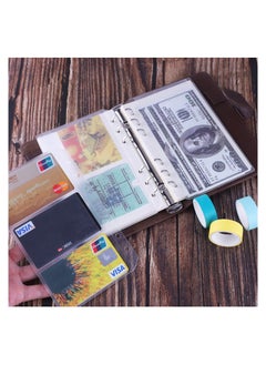 KASTWAVE A6 6 Holes Binder Pockets 12 Pieces Notebook Refills Filler Money Organizer Cash Envelopes Bill Pouch Name Card Business Card Sleeves Pages  - Image 5
