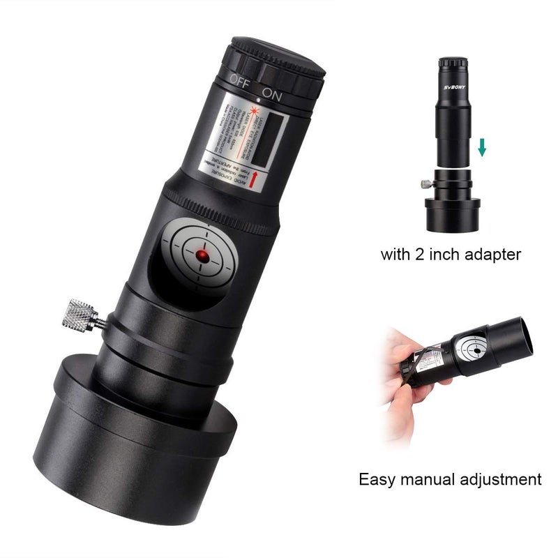 SVBONY SV121 Red Laser Collimator, Adjustable 1.25 inch Collimation Eyepiece, with 2 inches Adapter, Telescope Accessory for Newtonian Dobsonian Marca Telescope - Image 3