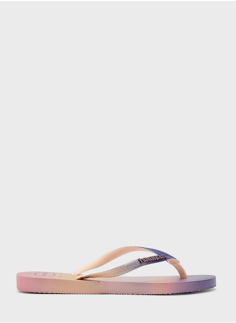 Slim Gradient Sunset Flip Flops