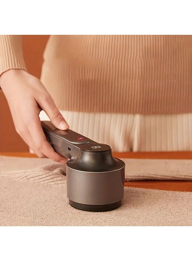 Gray Rechargeable Fabric Shaver Portable Clothes Shaver Non Damaging Garment Defuzzer - Image 5