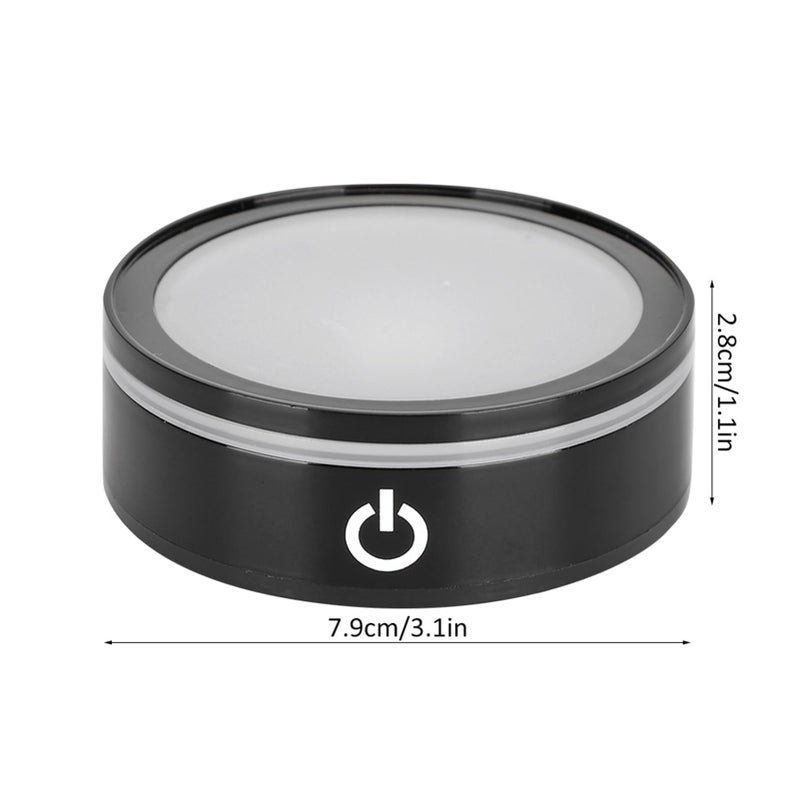 Crystal LED Light Base Touch Switch Multi Color Display Stand For Jewelry Decor - Image 4
