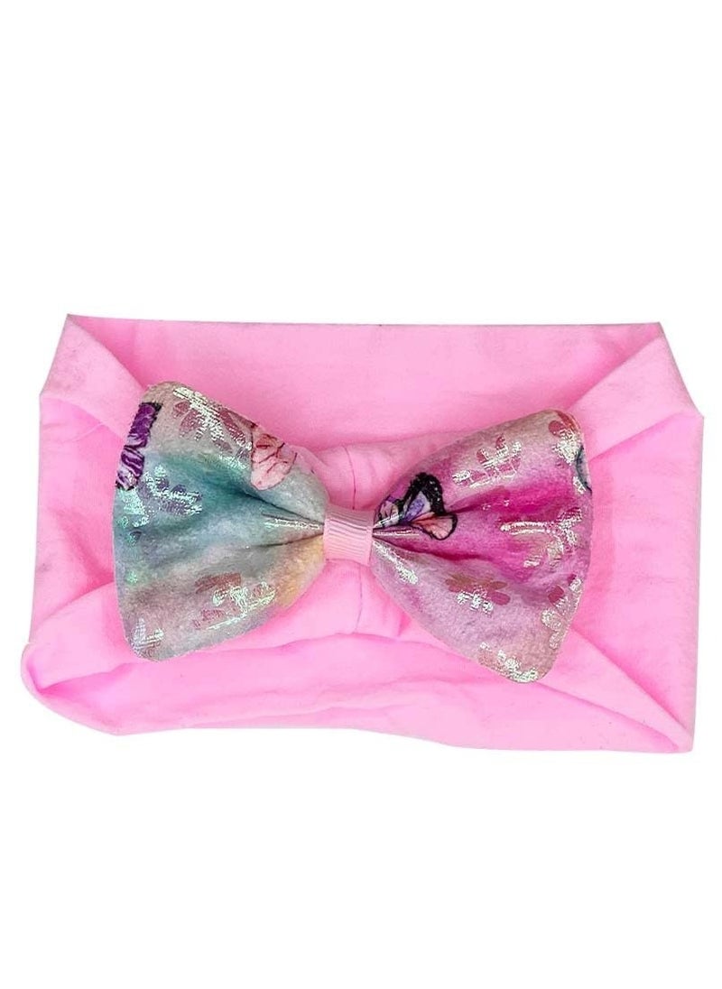 The Girl Cap tgc The Girl Cap Baby Butterfly Headband – One Size Beautiful & Elegant Design Stretchable Headwear - Perfect Hair Accessories for Baby (Pink), 1.0 count  - Image 1