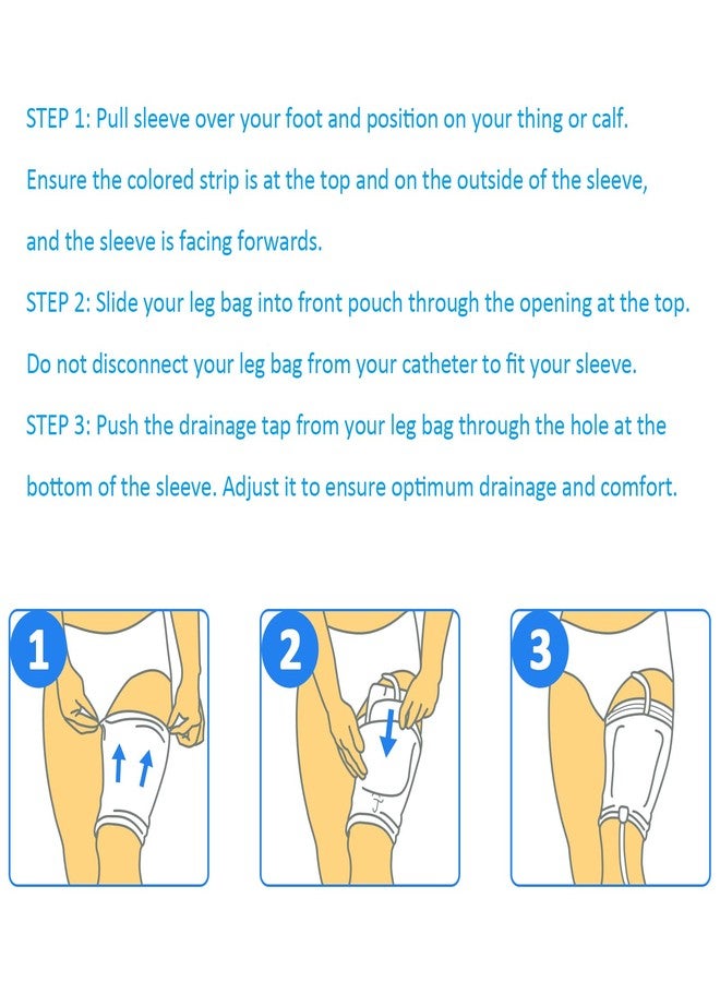 ELERA 2PCs Catheter Bag Leg Holder, Elera Comfortable Urine Bag Sleeves Urinary Incontinence Supplies Leg Fit Range 15.7-27.6 (Large - Image 5