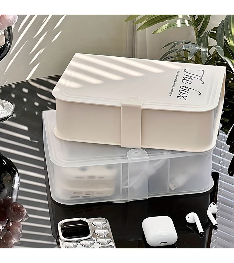 Transparent Cable Management Box Desktop Organizer For Chargers Cords Home Office - Image 3