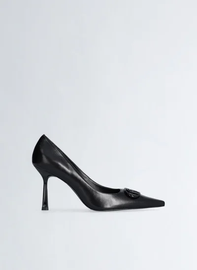 Liu Jo Black leather court shoes