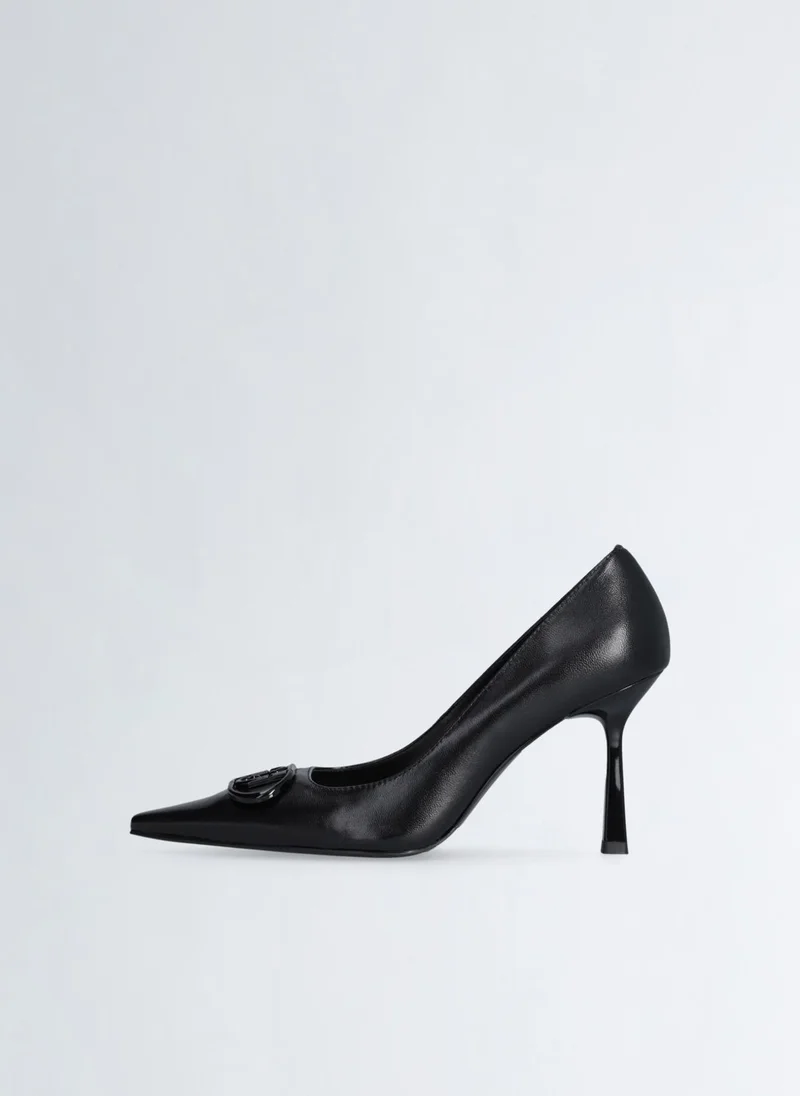 Liu Jo Black leather court shoes