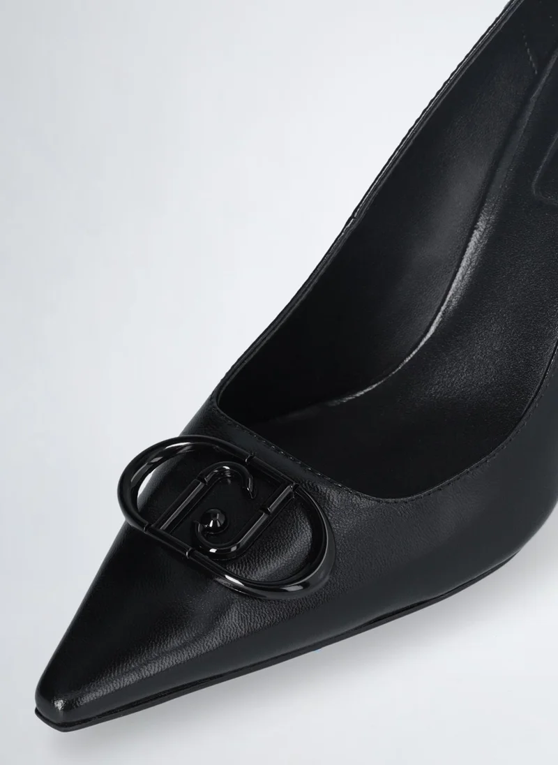 Liu Jo Black leather court shoes