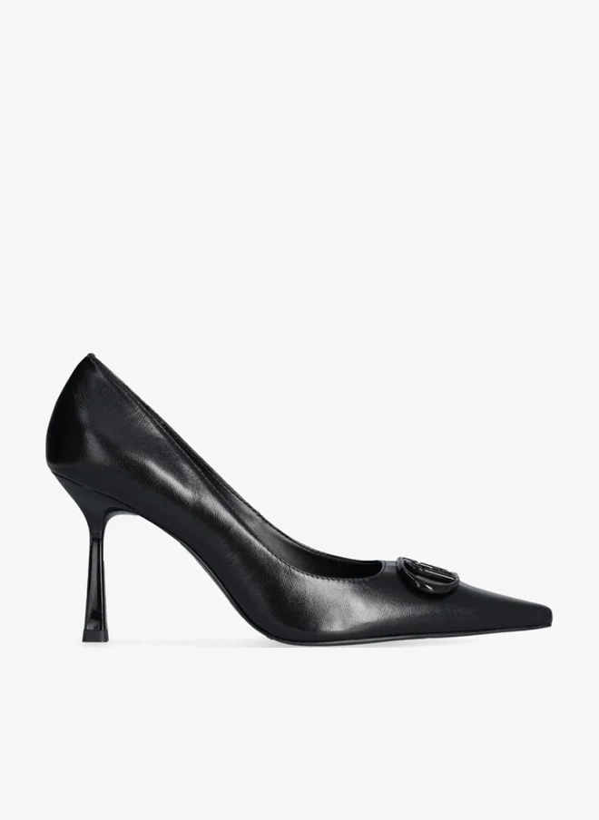 Liu Jo Black leather court shoes