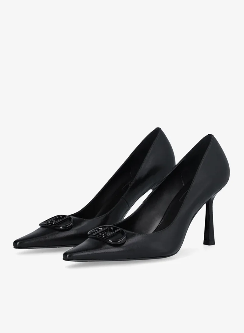 Liu Jo Black leather court shoes