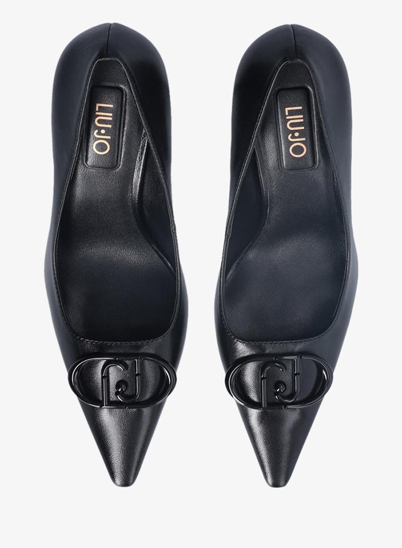 Liu Jo Black leather court shoes - Image 4
