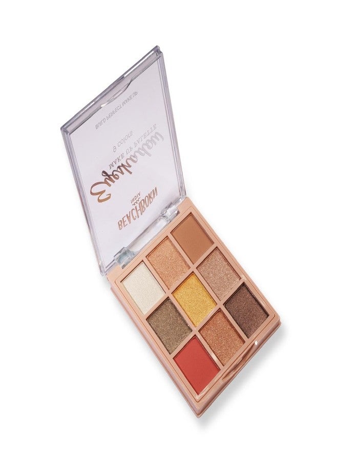 BEACHBORN Stylish 9-Color Eyeshadow Palette, Shimmering and Matte Shades, Professional Makeup Kit with Rose Gold Case - Image 1