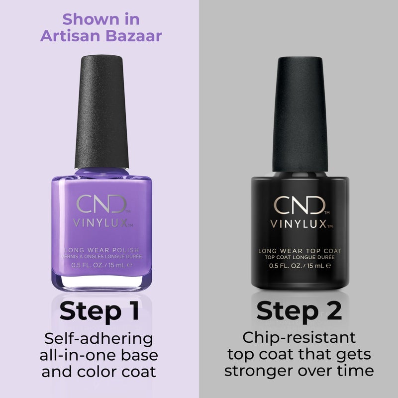 CND Vinylux Longwear Purple Nail Polish, Gel-like Shine & Chip Resistant Color, Lavender Lace, 0.5 fl. oz - Image 4